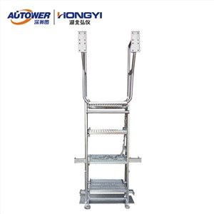 Fällbara trappor för top loading skid