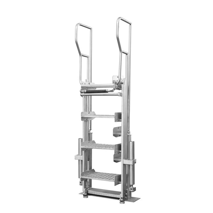 Fällbara trappor utrustade med steglåset