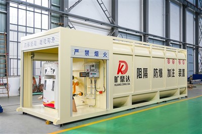 Dubbel dispenser Mobile tankstation för bensin